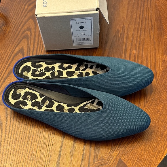 NEW Rothy's Deep Emerald Almond Demi Flat Mule - Picture 4 of 7